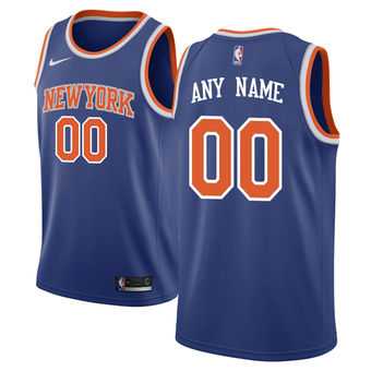 Men & Youth Customized New York Knicks Nike Blue Swingman Icon Edition Jersey